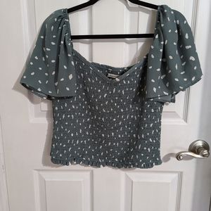 Blue gray polka dot tip